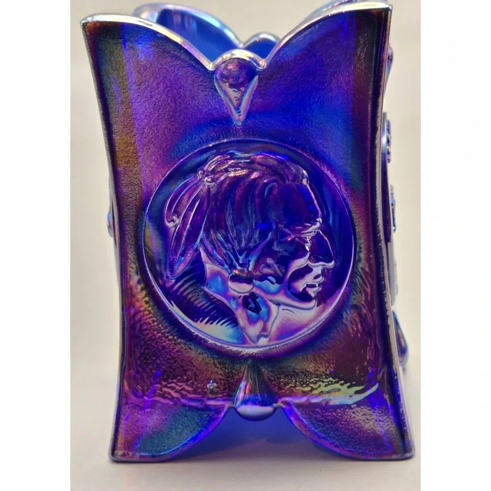 Vintage Toothpick Holder Limited Edition Carnival Glass  Bicentennial 1976